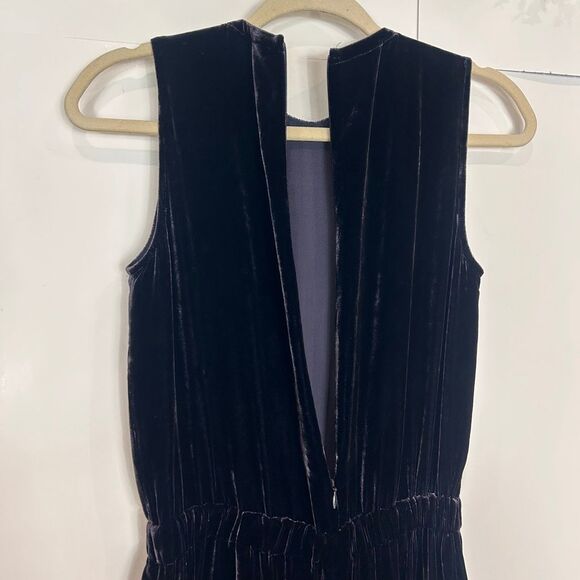 Eileen Fisher Jumpsuit Womens XXS Nocturne Velvet Cropped Wide Leg Sleeveless - Picture 16 of 16